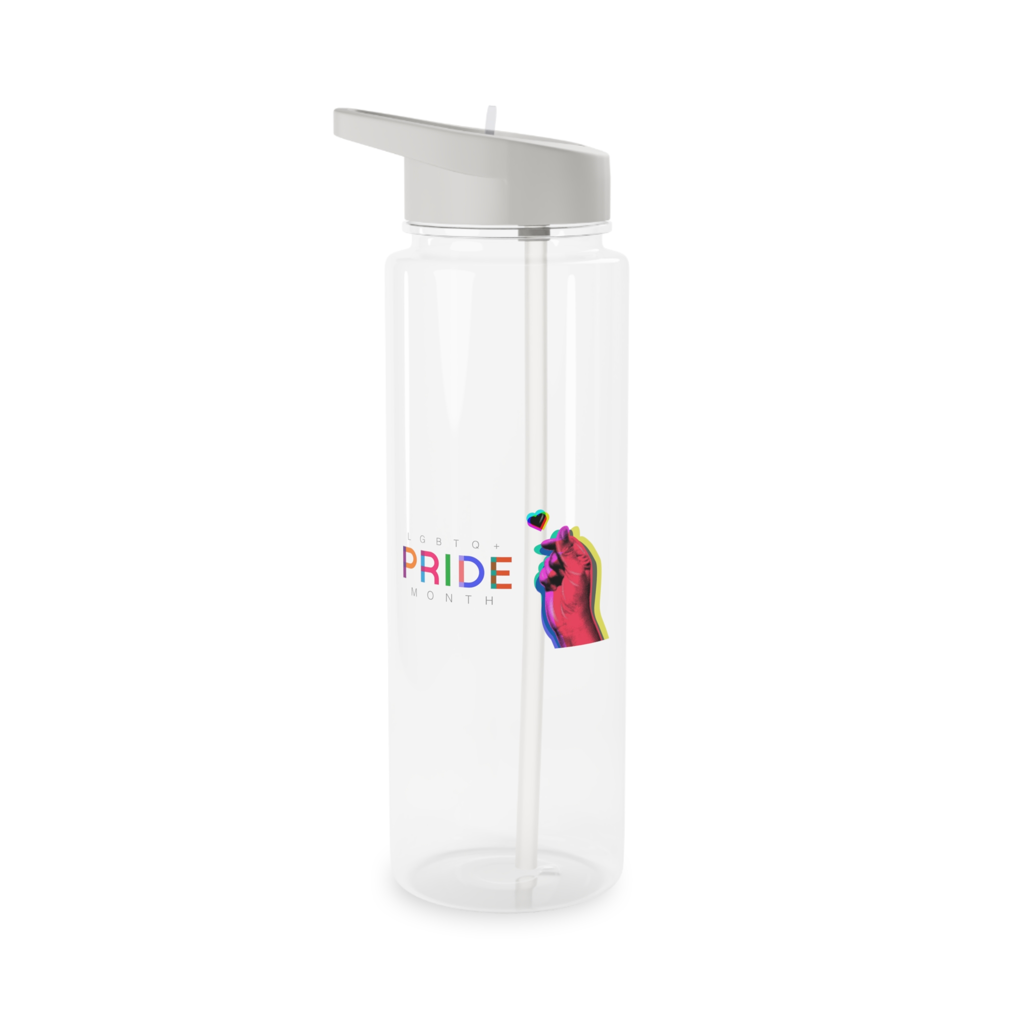Pride Month Lgbtq Banner Gay Pride Month Rainbow Color Flat Design Hand Together Love Sign Typography Tritan Water Bottle - Image 5