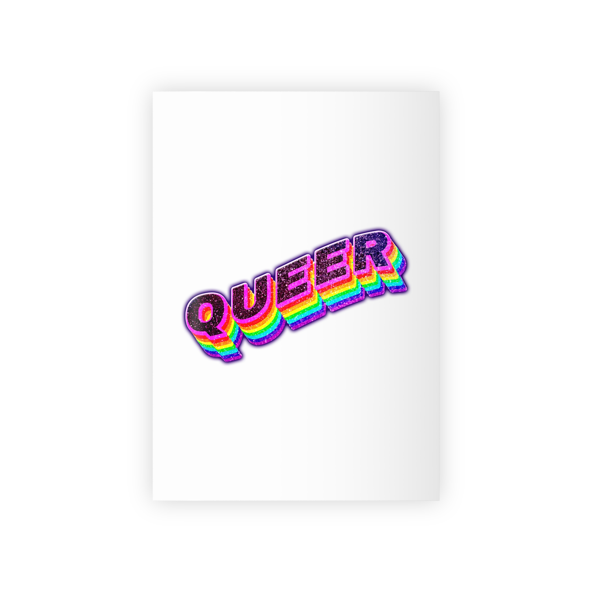 Queer Png Word Rainbow Typography Gift Wrapping Paper Rolls 1pc