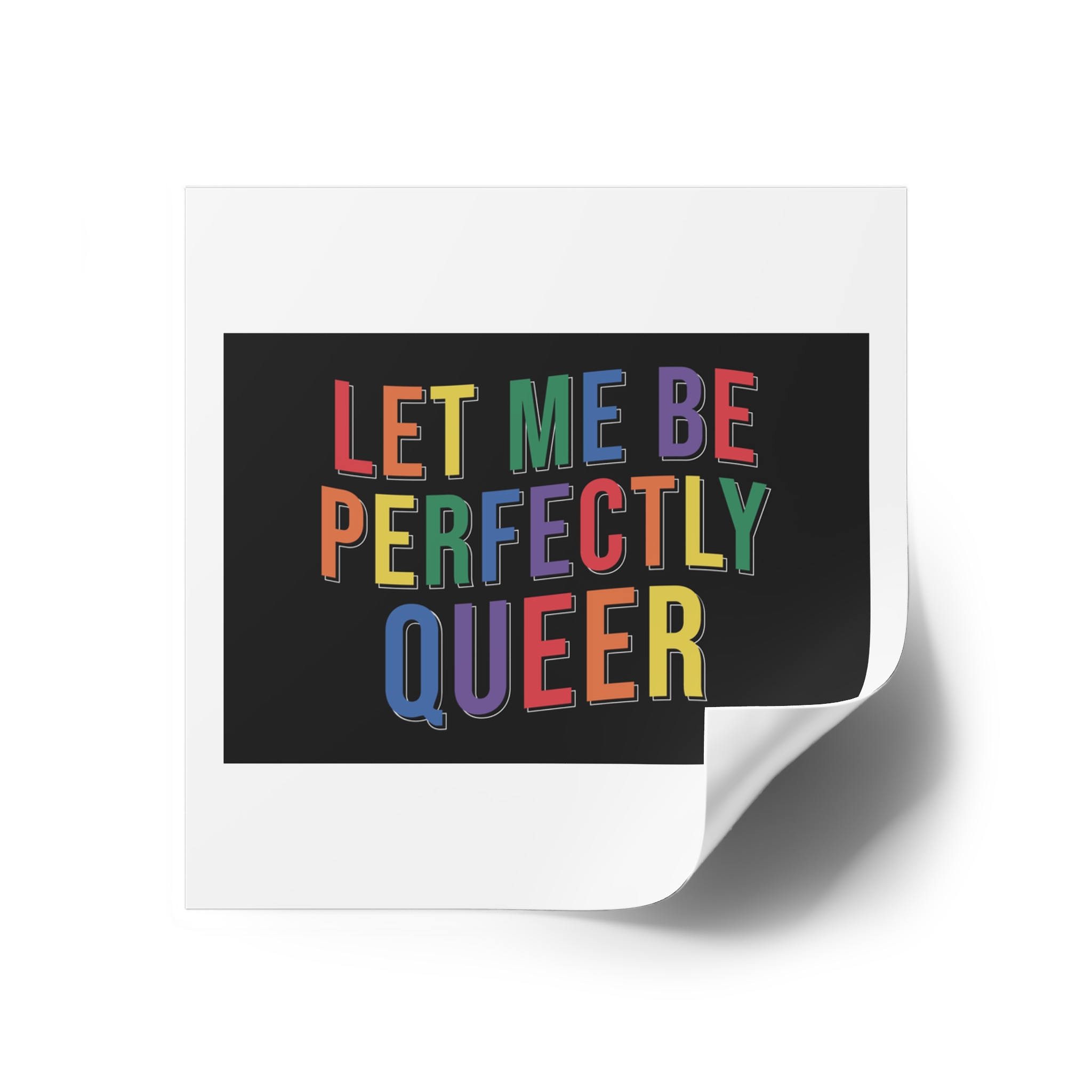 Pride Lgbtq Gay Typography Vector Tshirt Design(9) Laminate Stickers Square - Image 18
