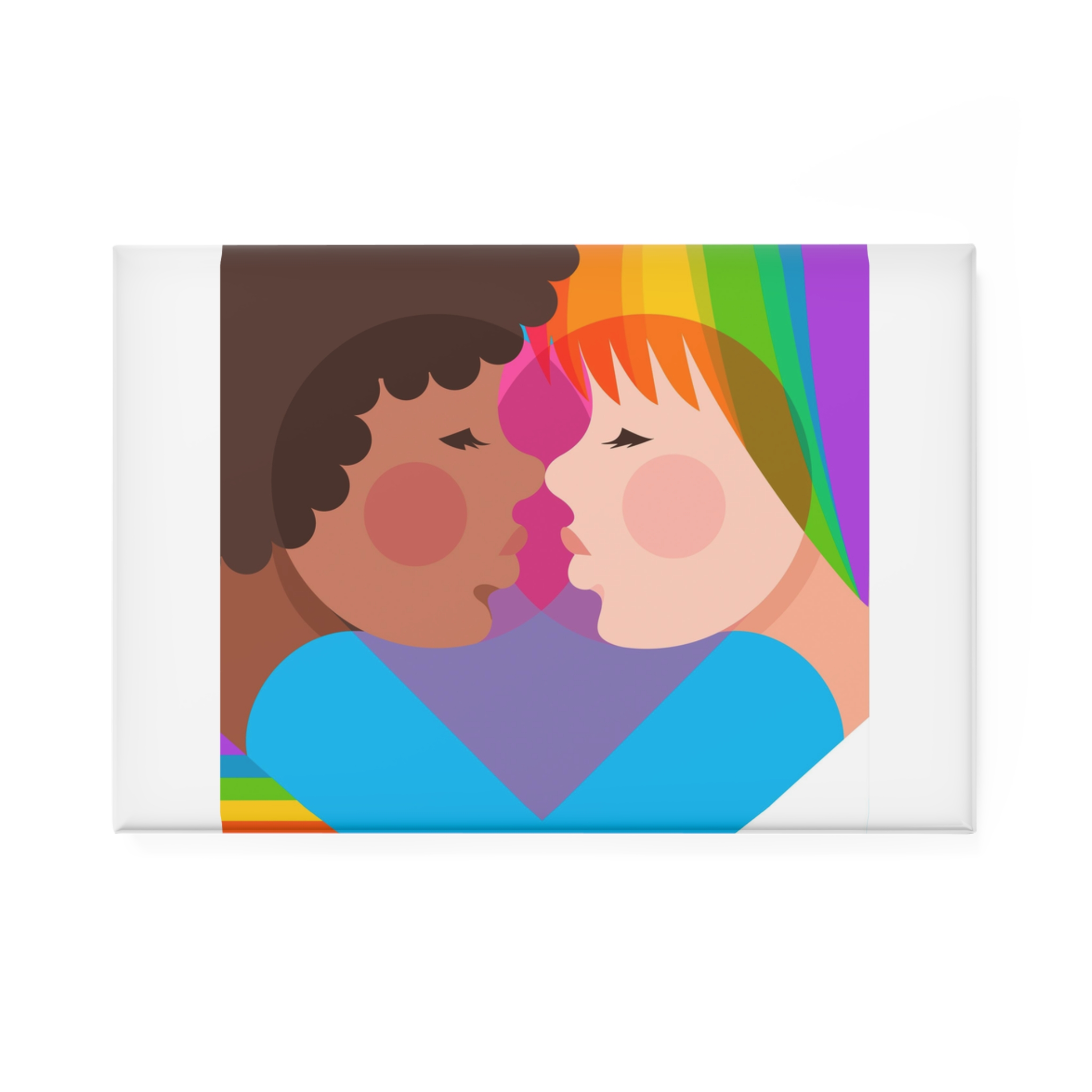 Lesbian Pride Design 20D892 Button Magnet Rectangle 1 And 10 Pcs - Image 5