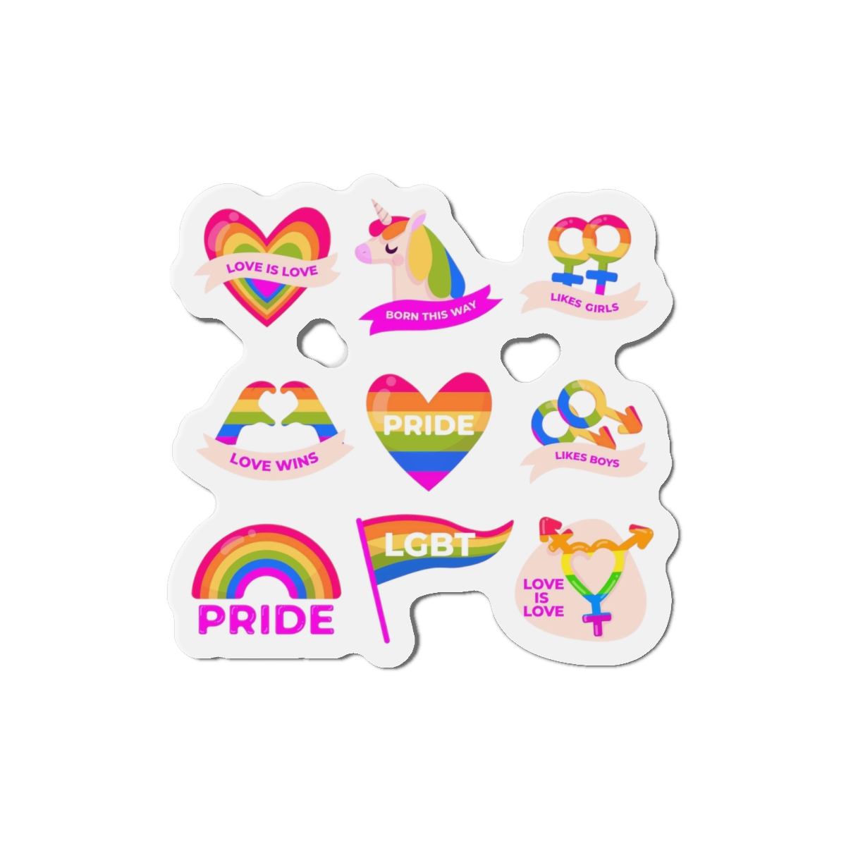 Pride Day Labels Set Die Cut Magnets - Image 7