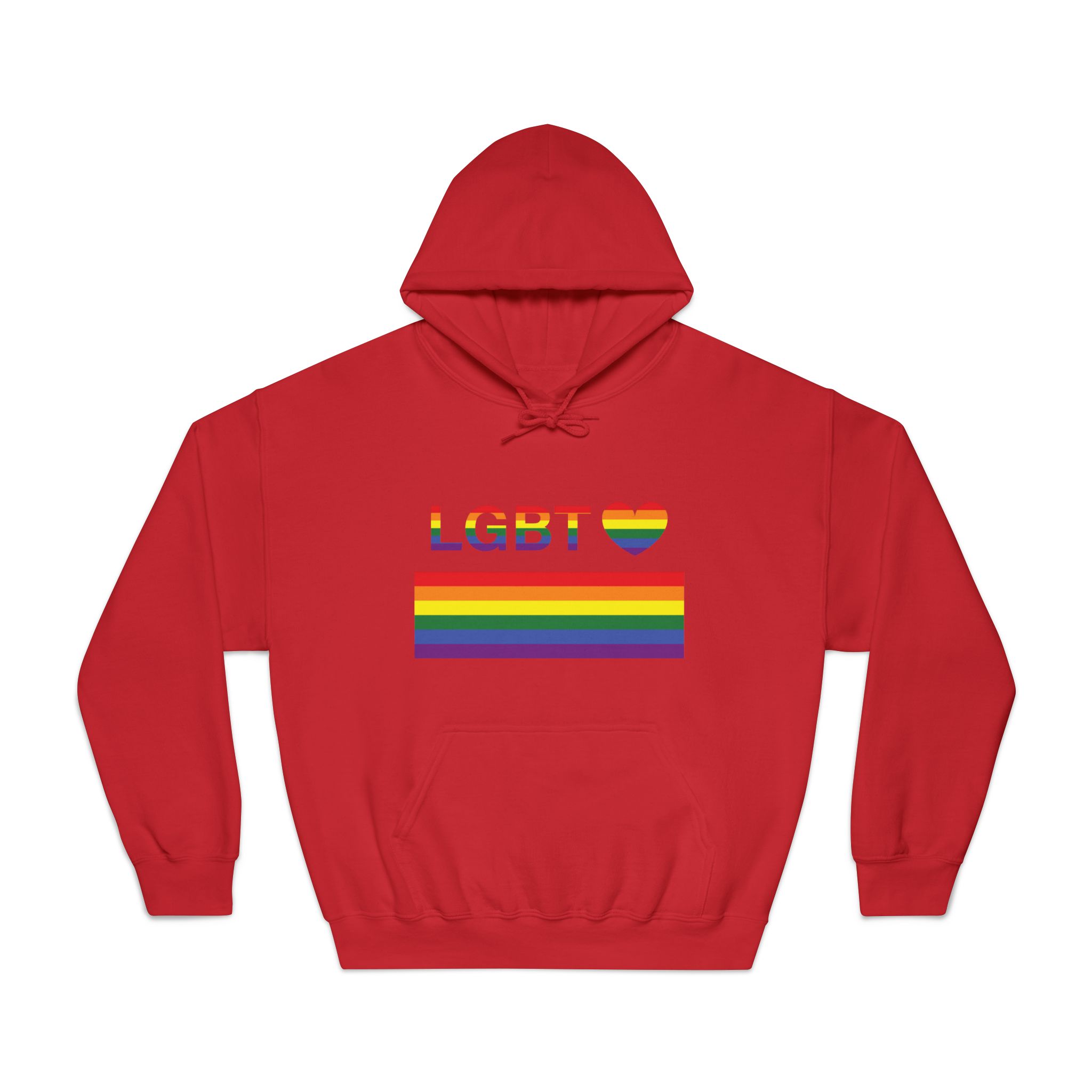 Lgbt Word Text Letter With Heart Rainbow Color Flag Isolated White Background Vector Illustration Unisex Dryblend Hooded Sweatshirt - Image 33