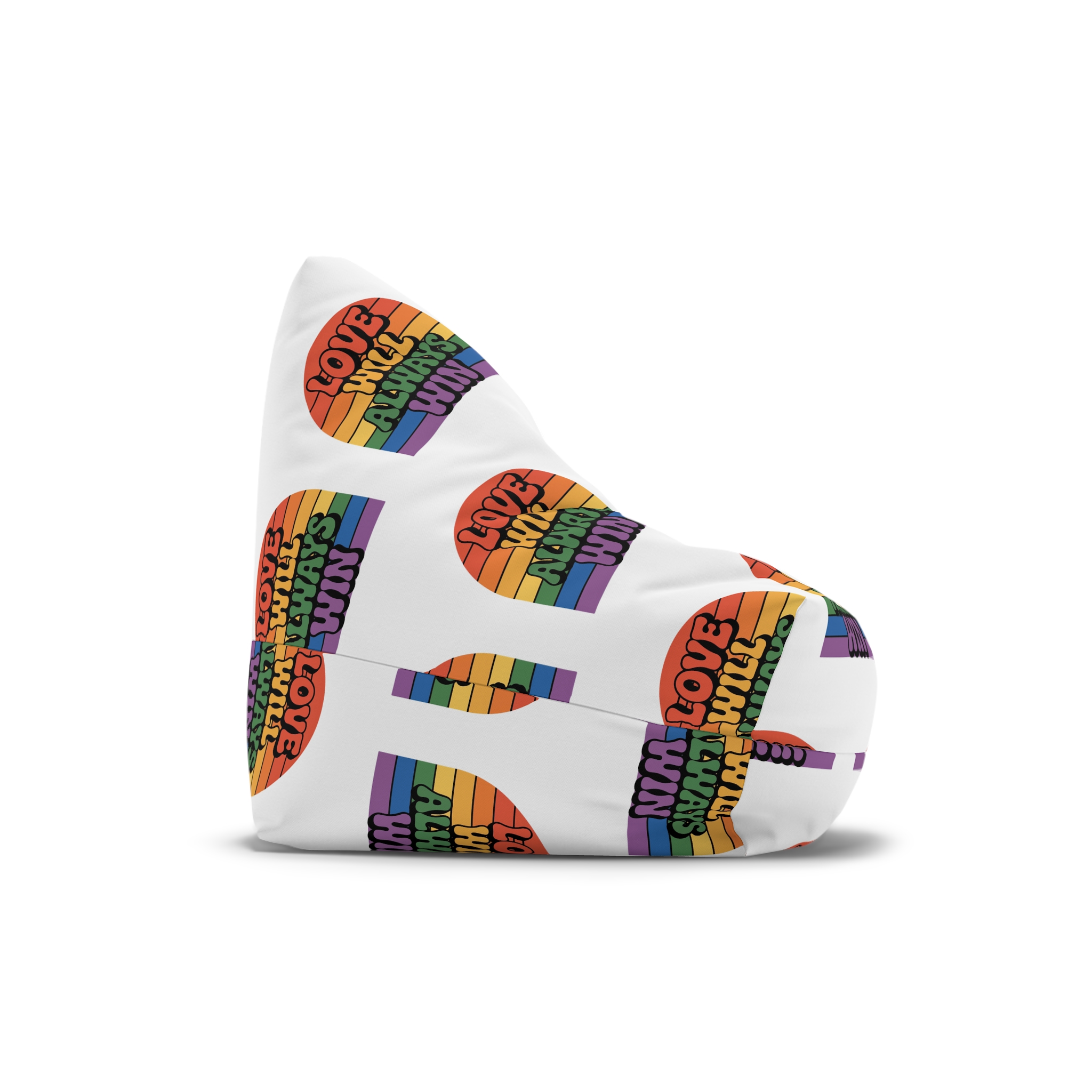 Love Will Always Win Pride Celebration Bean Bag Chair Cover - Image 3