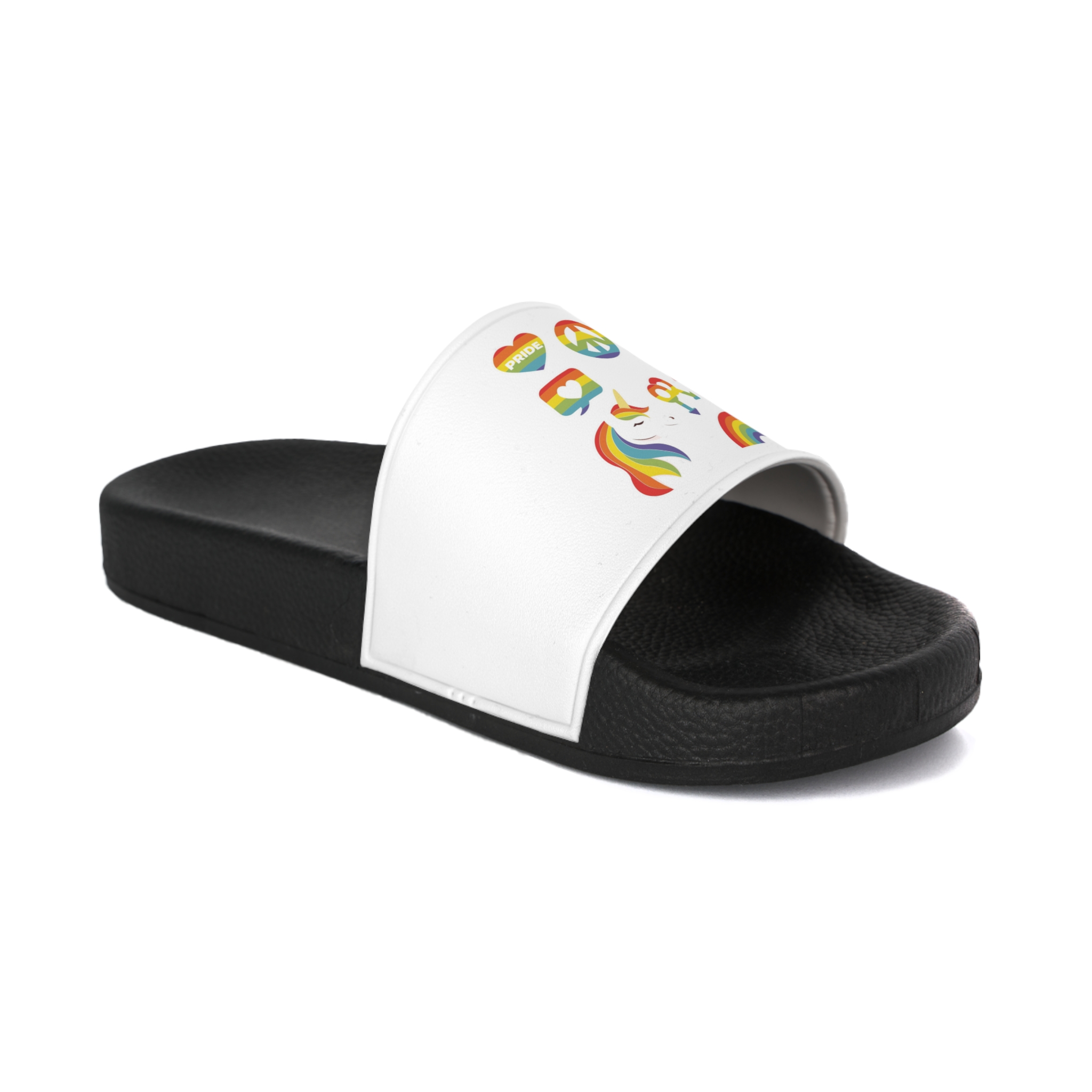 Flat Lgbt Pride Month Elements Collection Mens Slide Sandals - Image 2