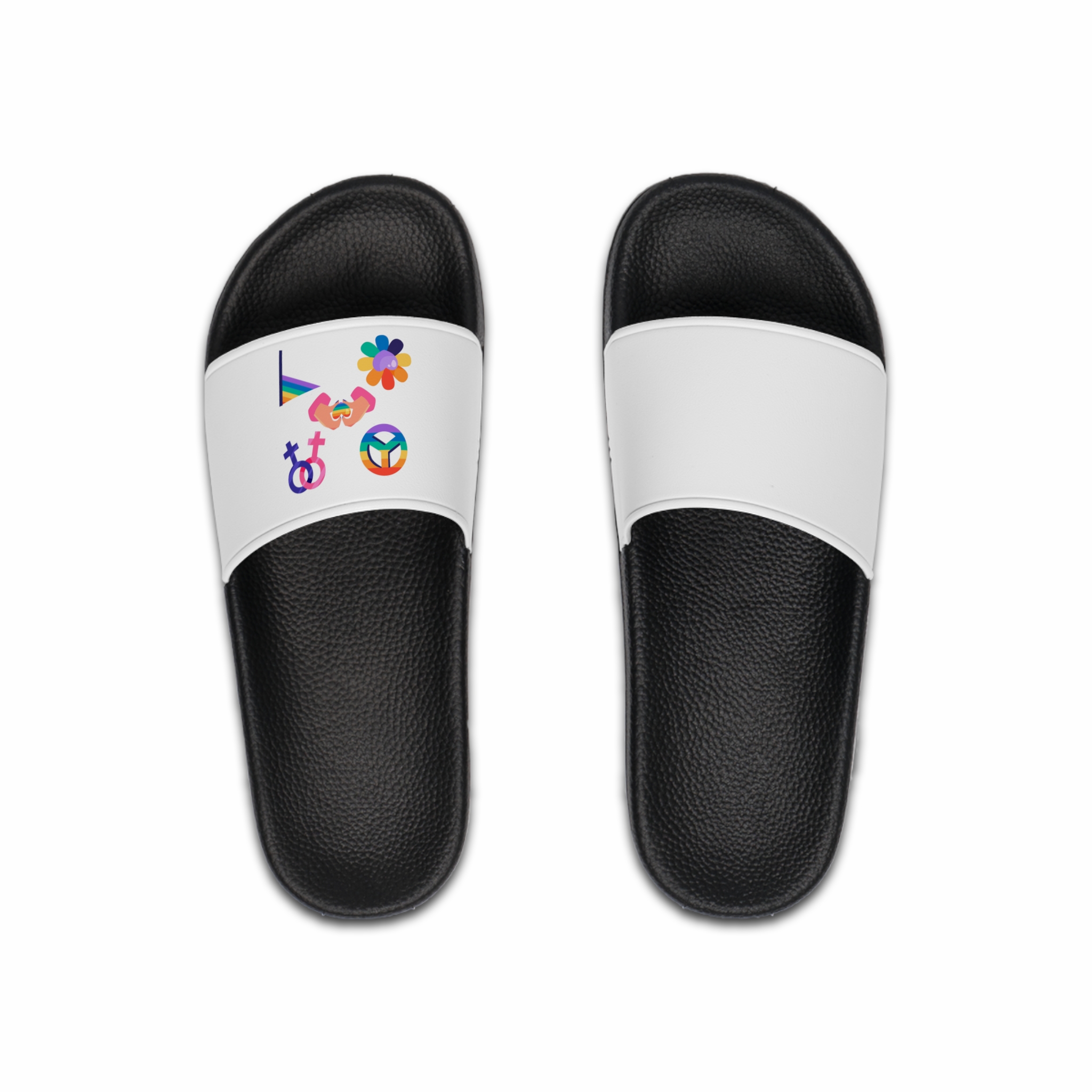 Flat Design Elements Collection Pride Month Celebration(1) Mens Slide Sandals