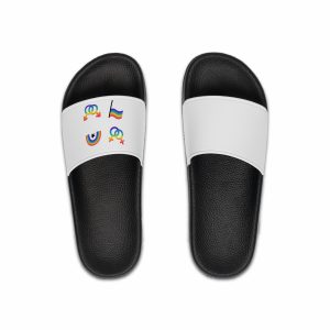 Lgbt Stickers Doodle Style Lgbtq Set Lgbt Pride Community Symbols Rainbow Colored Elements Flag Heart Rainbow Mens Slide Sandals