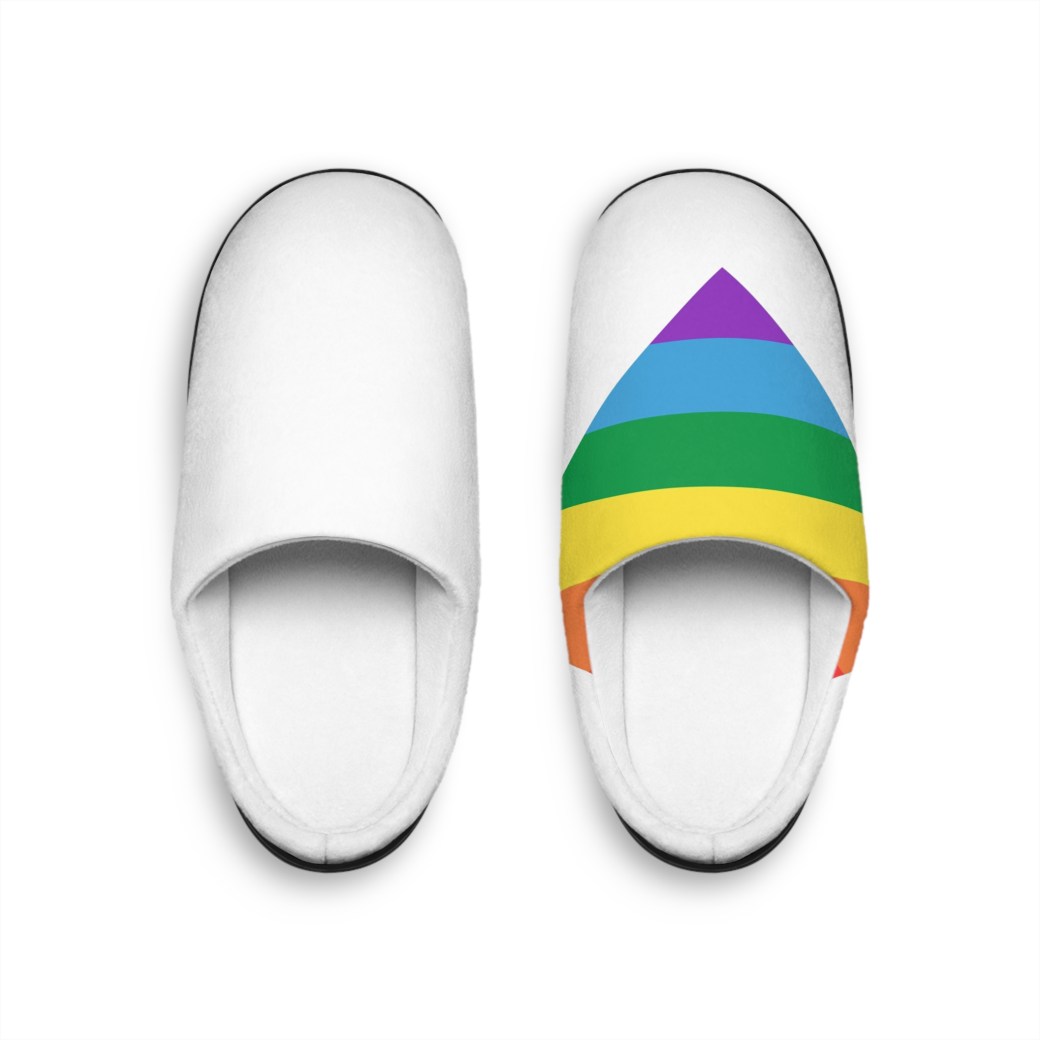 Vector Illustration Heart Colors Lgbt Flag Heart Pride Month Mens Indoor Slippers