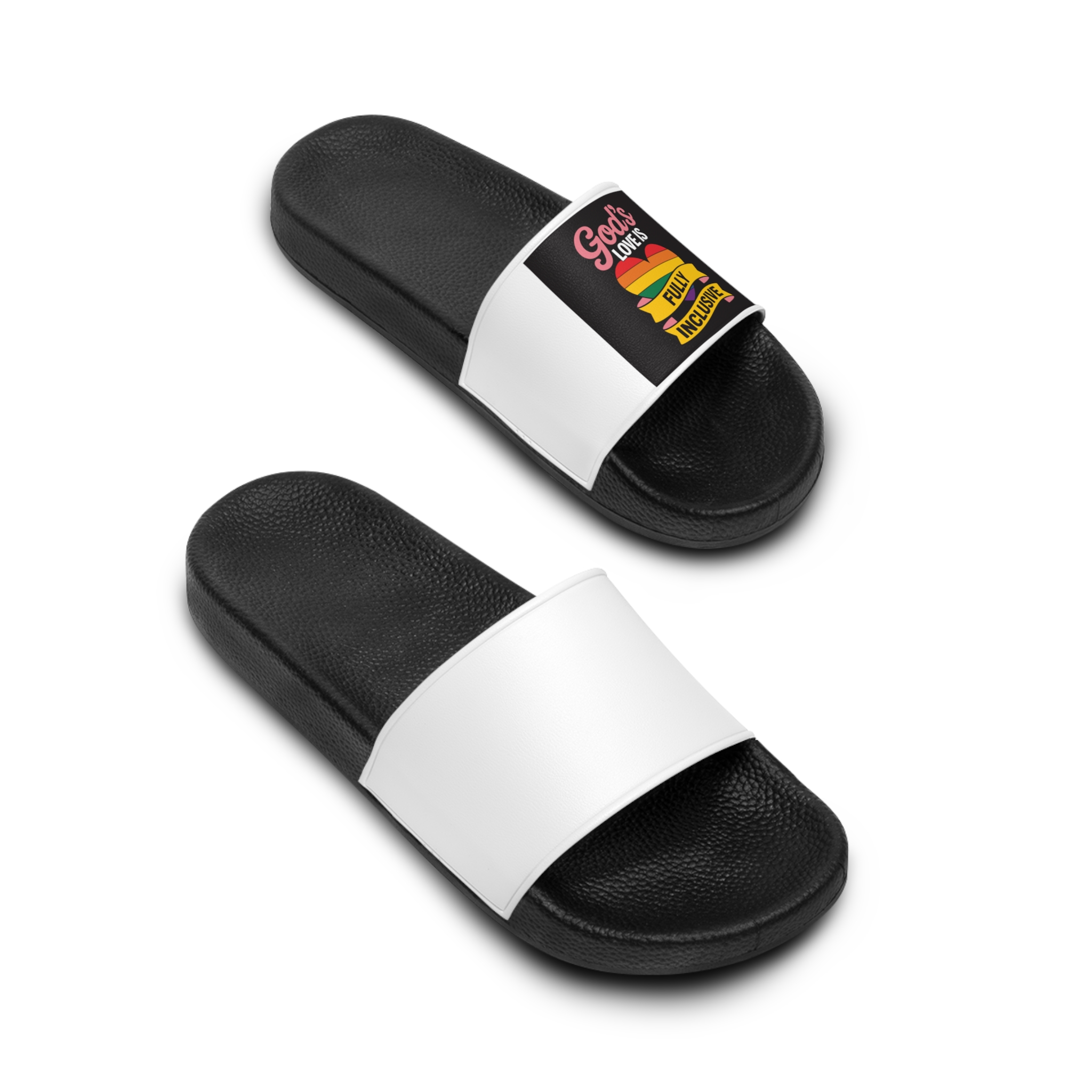 Lesbian Pride Design 050E93 Mens Slide Sandals - Image 4