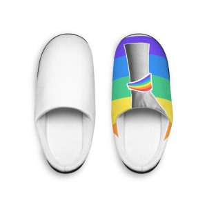 Unity Diversity Halftone Lgbtq Hand Concept Mens Indoor Slippers