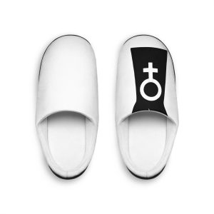 Symbol Feminist Movement Woman Hand With Her Fist Raised Up Girl Power Happy Womens Day Mens Indoor Slippers