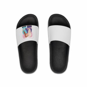 Lesbian Couple Kiss Flat Design Style Mens Slide Sandals