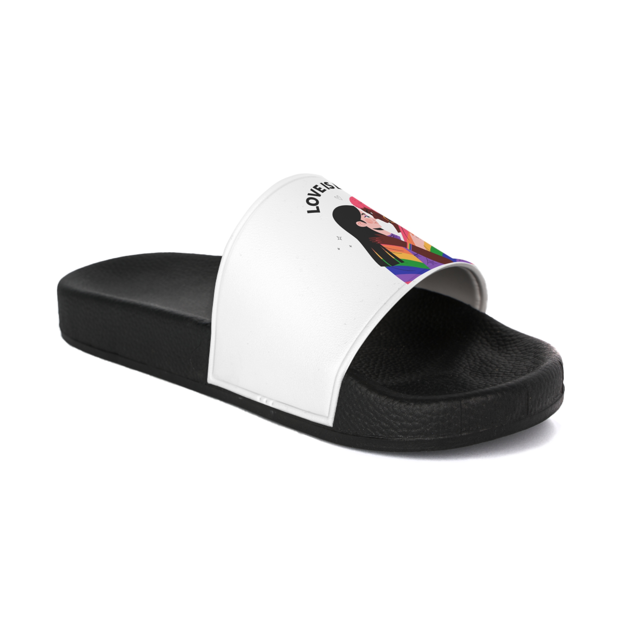 Flat Pride Month Lgbt Illustration Mens Slide Sandals - Image 2