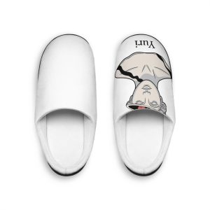 Yuri Broken Bust With Blooming Lily Mens Indoor Slippers