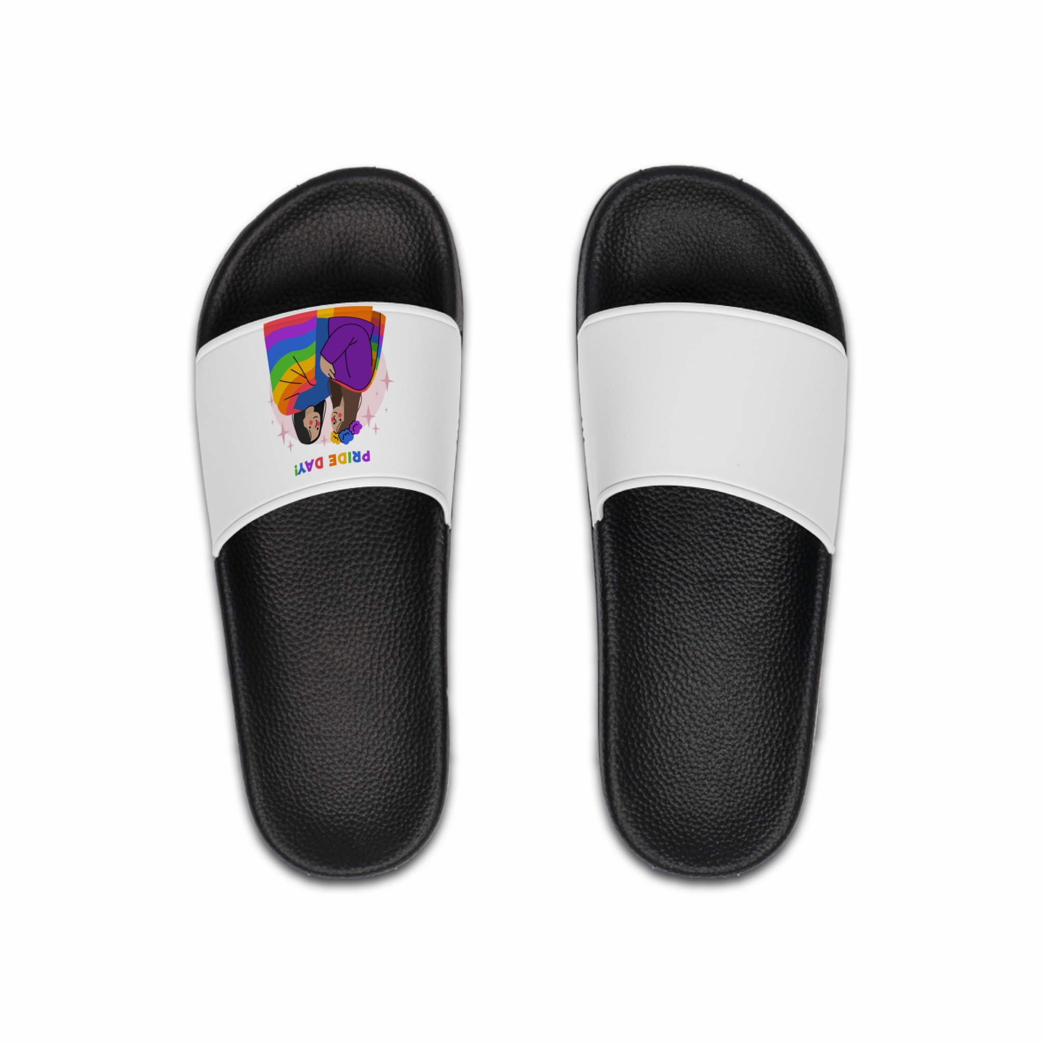 Hand Drawn Pride Day Illustration Mens Slide Sandals