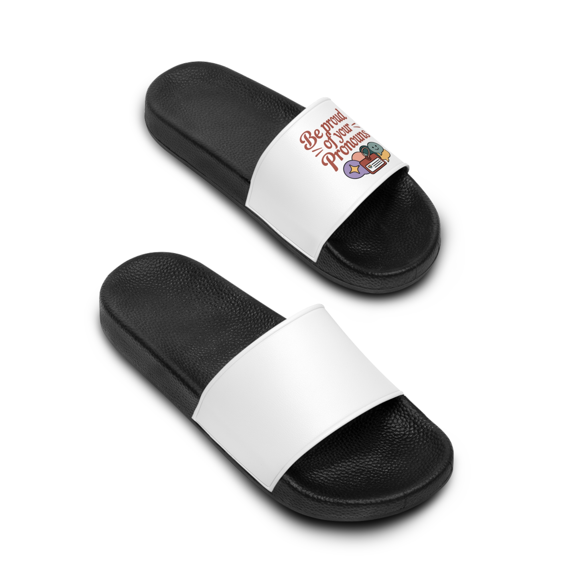 Be Gay Crime T Shirt Design Isolated White Background3 Mens Slide Sandals - Image 4