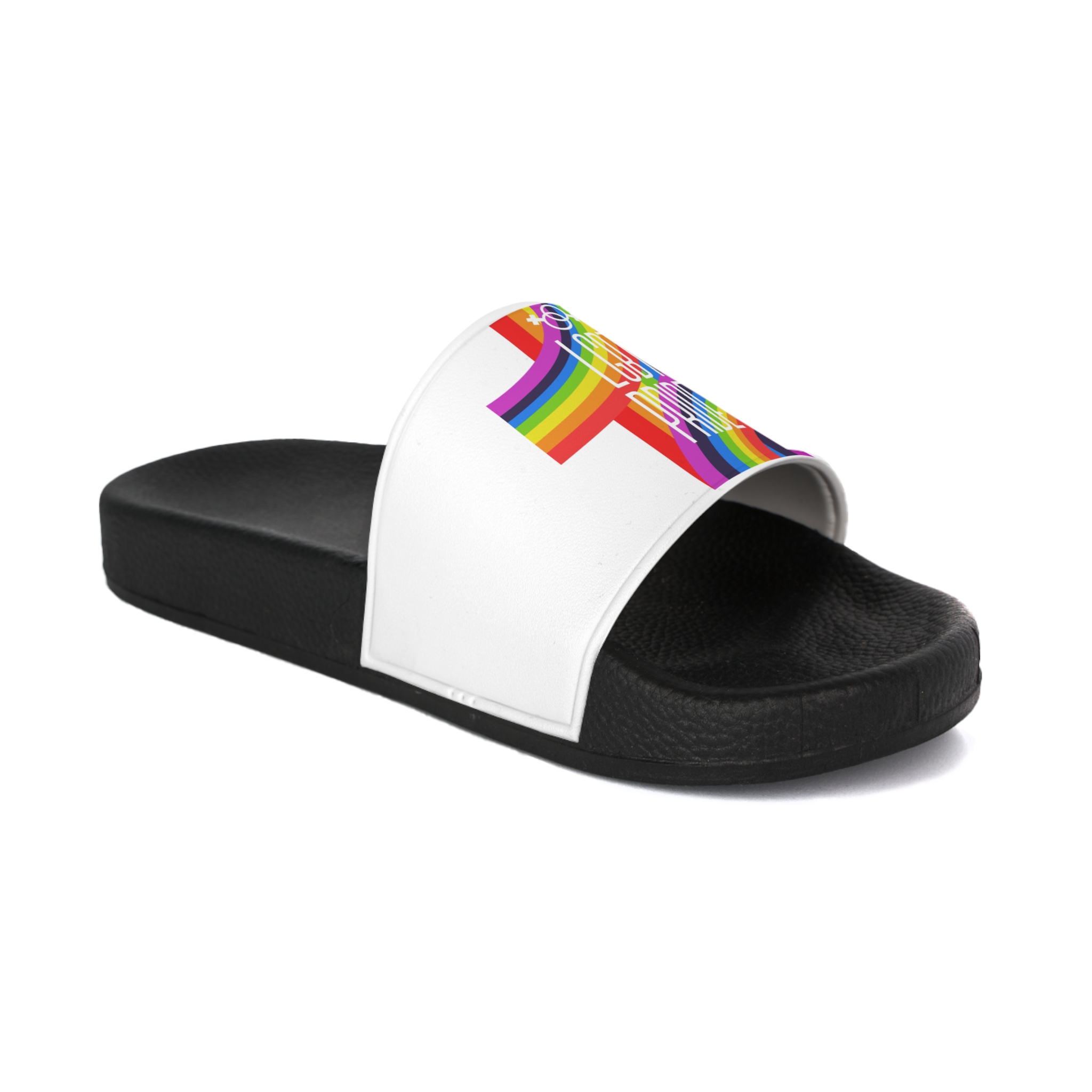 Gay Pride Background Lgbt Day Vector Illustration With Colorful Realistic Style Stickers Flyers Logo Designs Mens Slide Sandals - Image 2