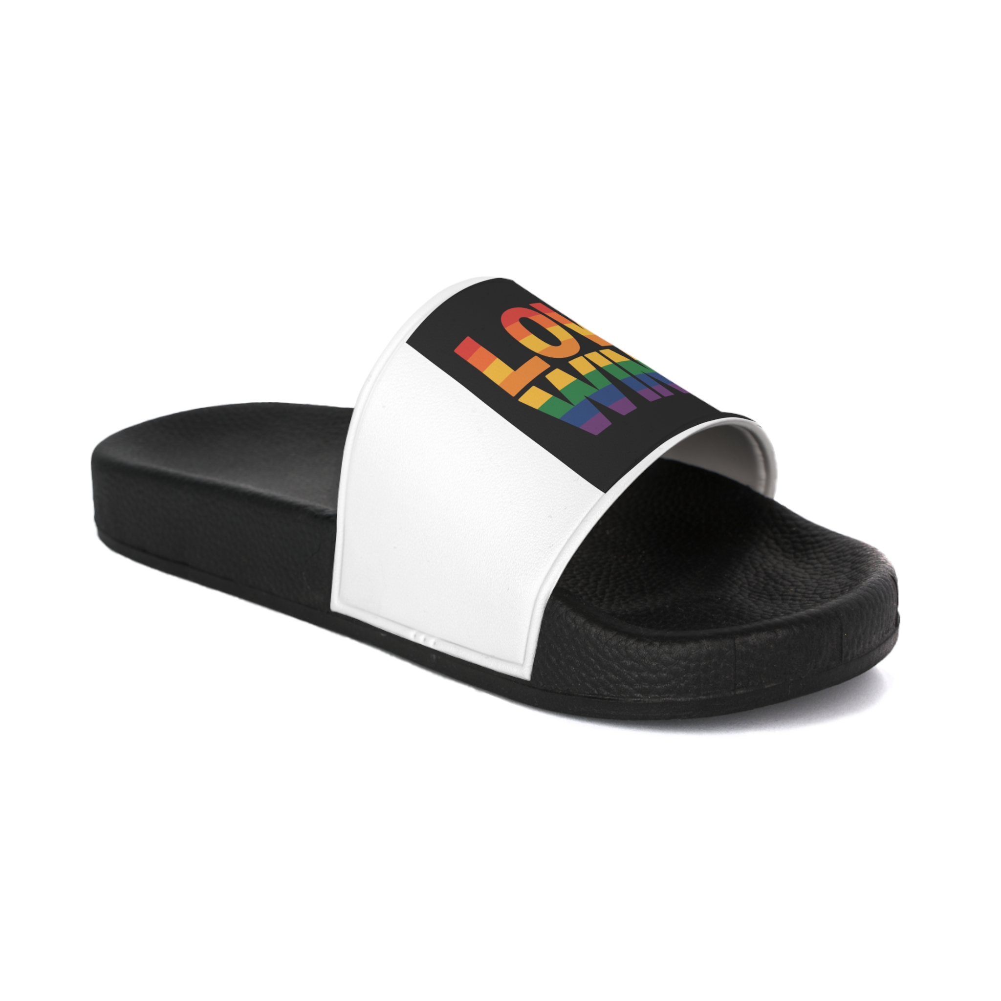 Lesbian Pride Design 7C796D Mens Slide Sandals - Image 2