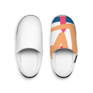 Two Girls Love Illustration Mens Indoor Slippers