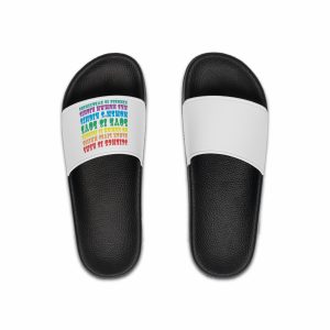 Black Lives Matter Typography T Shirt Design Mens Slide Sandals