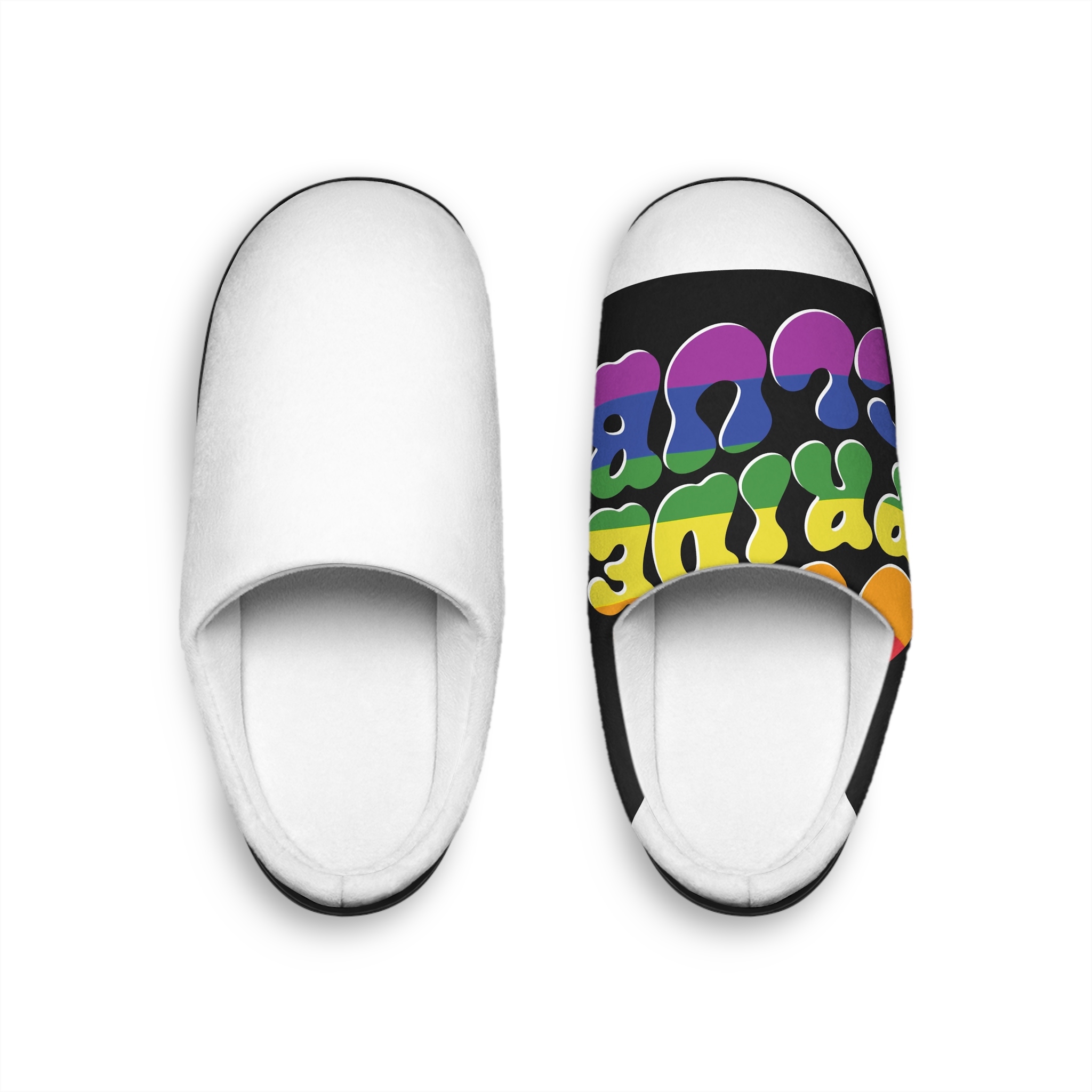 Word Cool Black Background Mens Indoor Slippers