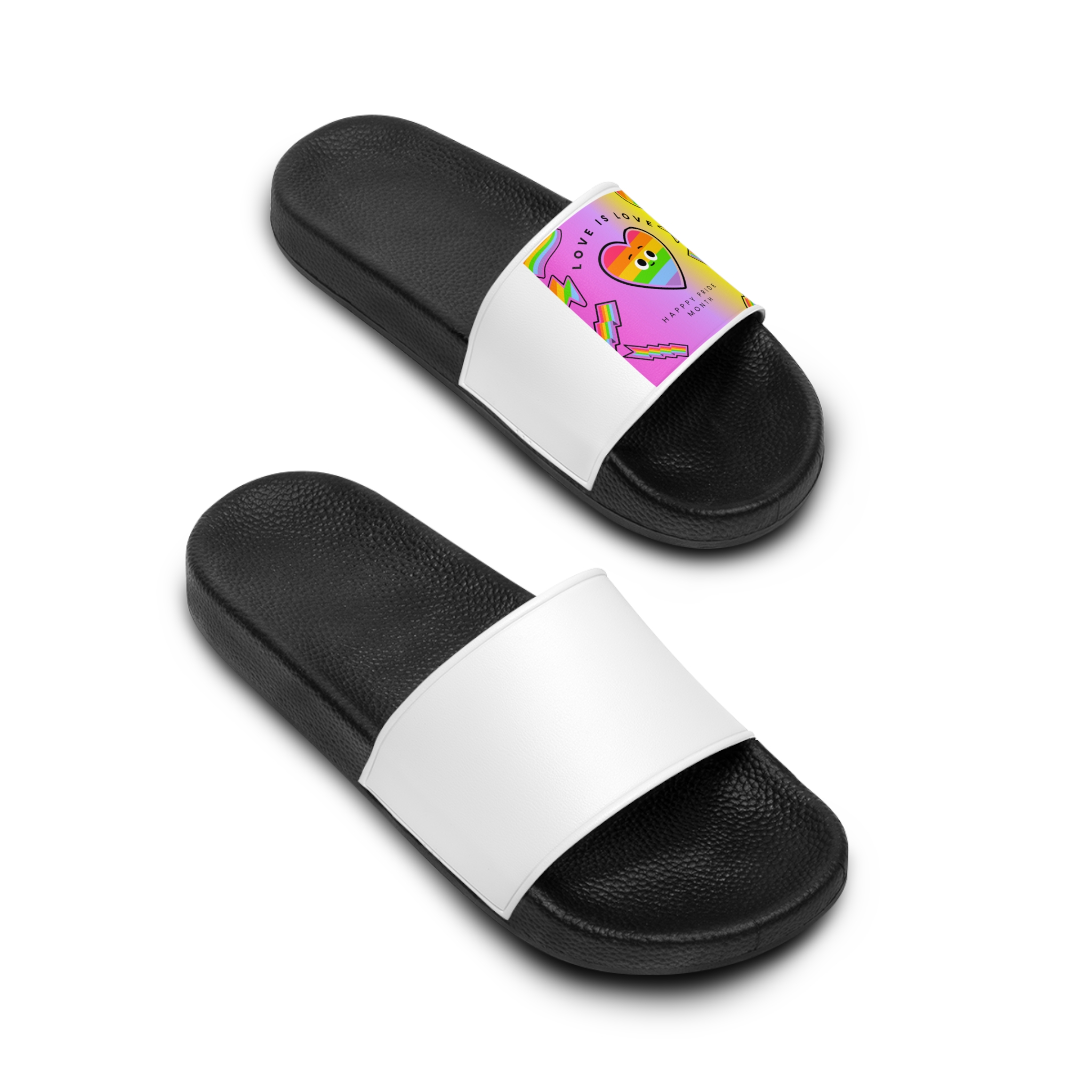 Free Vector Colorful Pride Month Mens Slide Sandals - Image 4