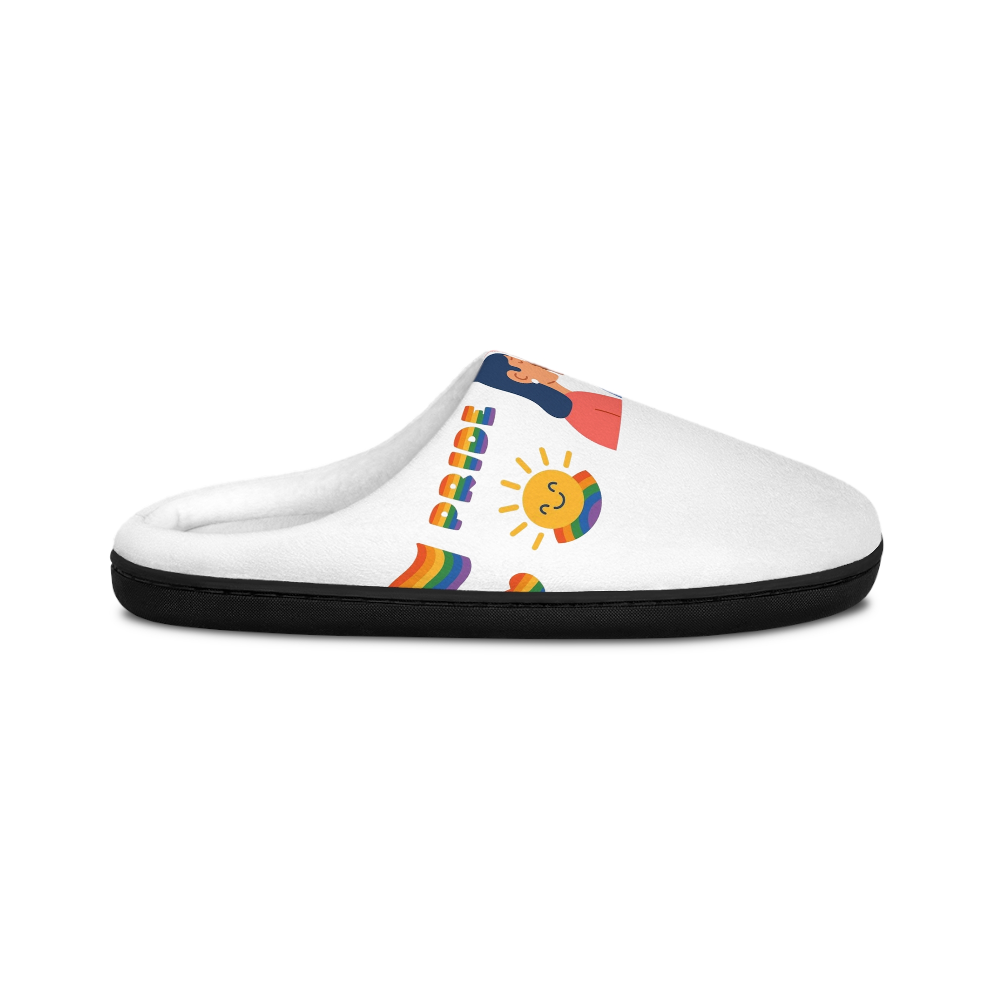 Vector Lgbt Trendy Clipart Set Colorful Cute Modern Collection Lgbtq Pride Elements Lesbian Girls Mens Indoor Slippers - Image 2
