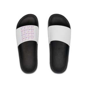 Cute Feminine Seamless Pattern With Rainbows Hearts Venus Symbols Mens Slide Sandals