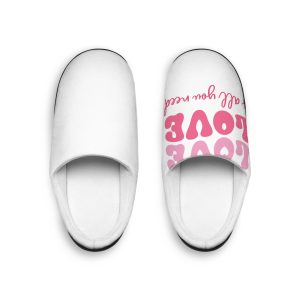 Valentine S Day Retro Typography T Shirt Mens Indoor Slippers