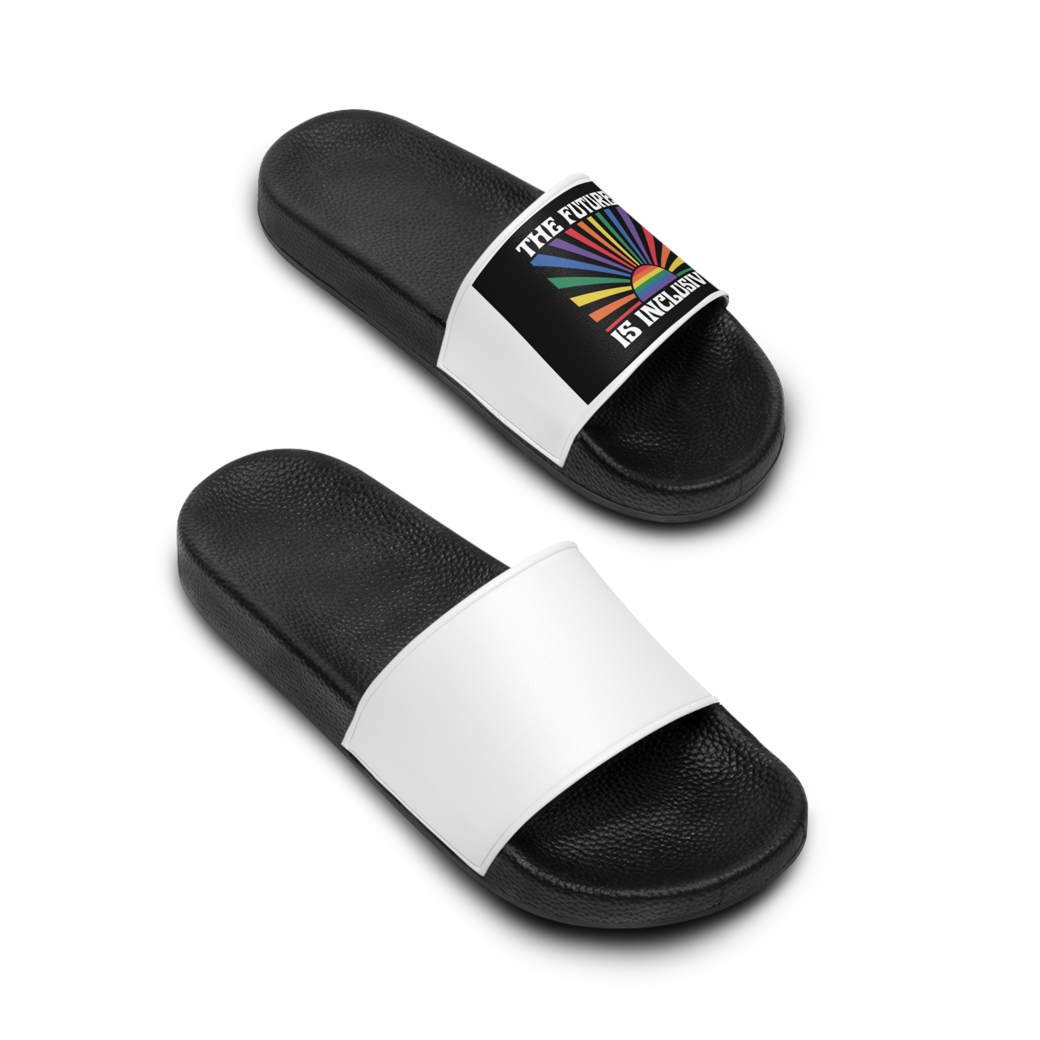 Lesbian Pride Design BBE611 Mens Slide Sandals - Image 4