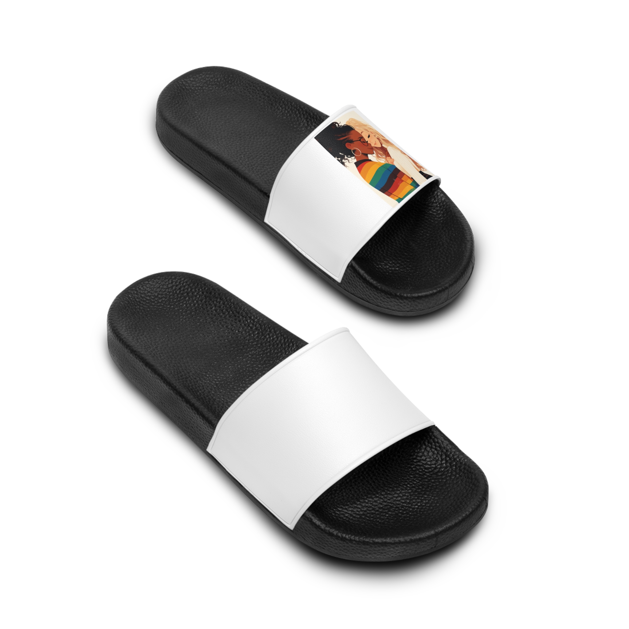 Lesbian Pride Design E09351 Mens Slide Sandals - Image 4