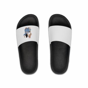 Friends Stand With Their Backs Mens Slide Sandals
