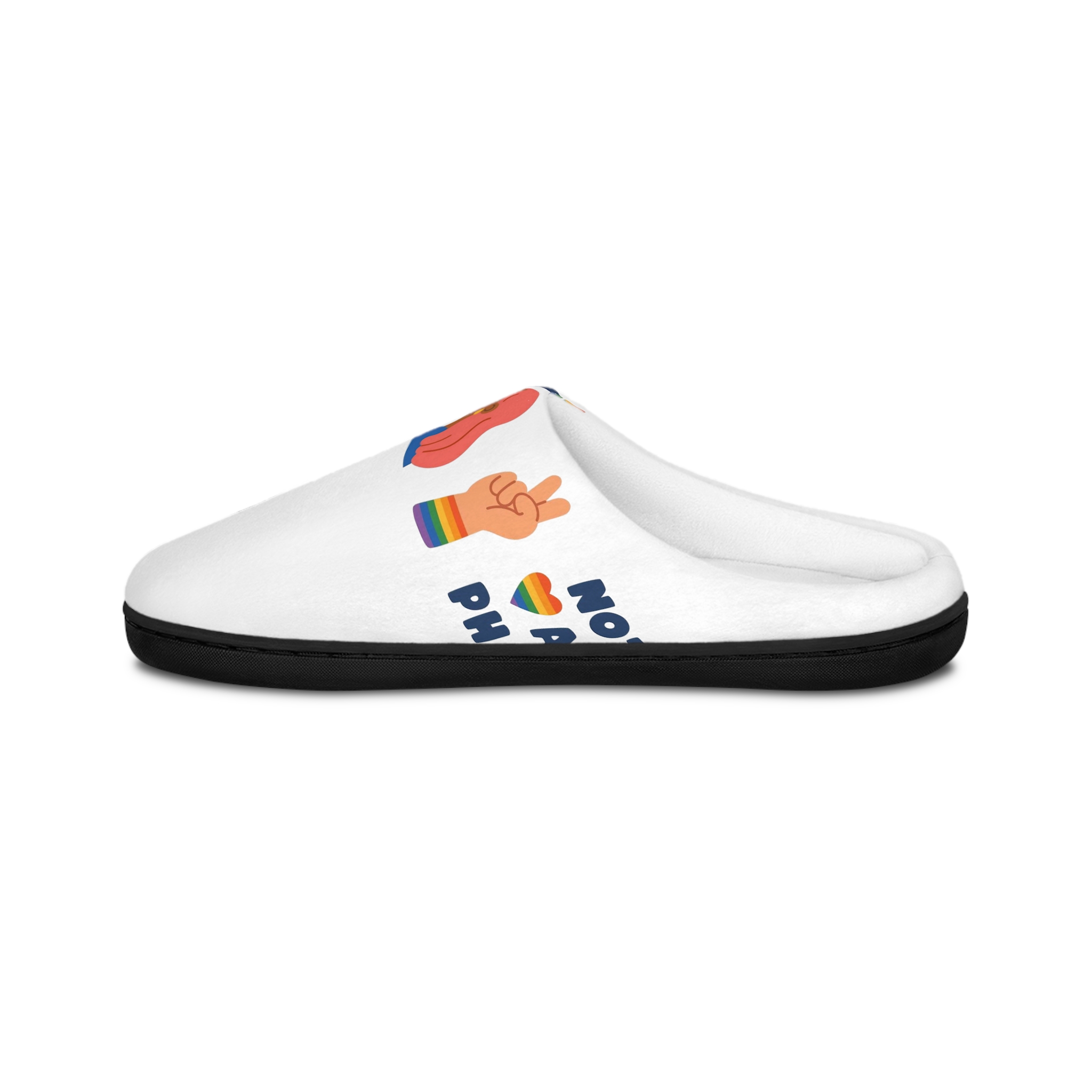 Vector Lgbt Trendy Clipart Set Colorful Cute Modern Collection Lgbtq Pride Elements Lesbian Girls Mens Indoor Slippers - Image 3