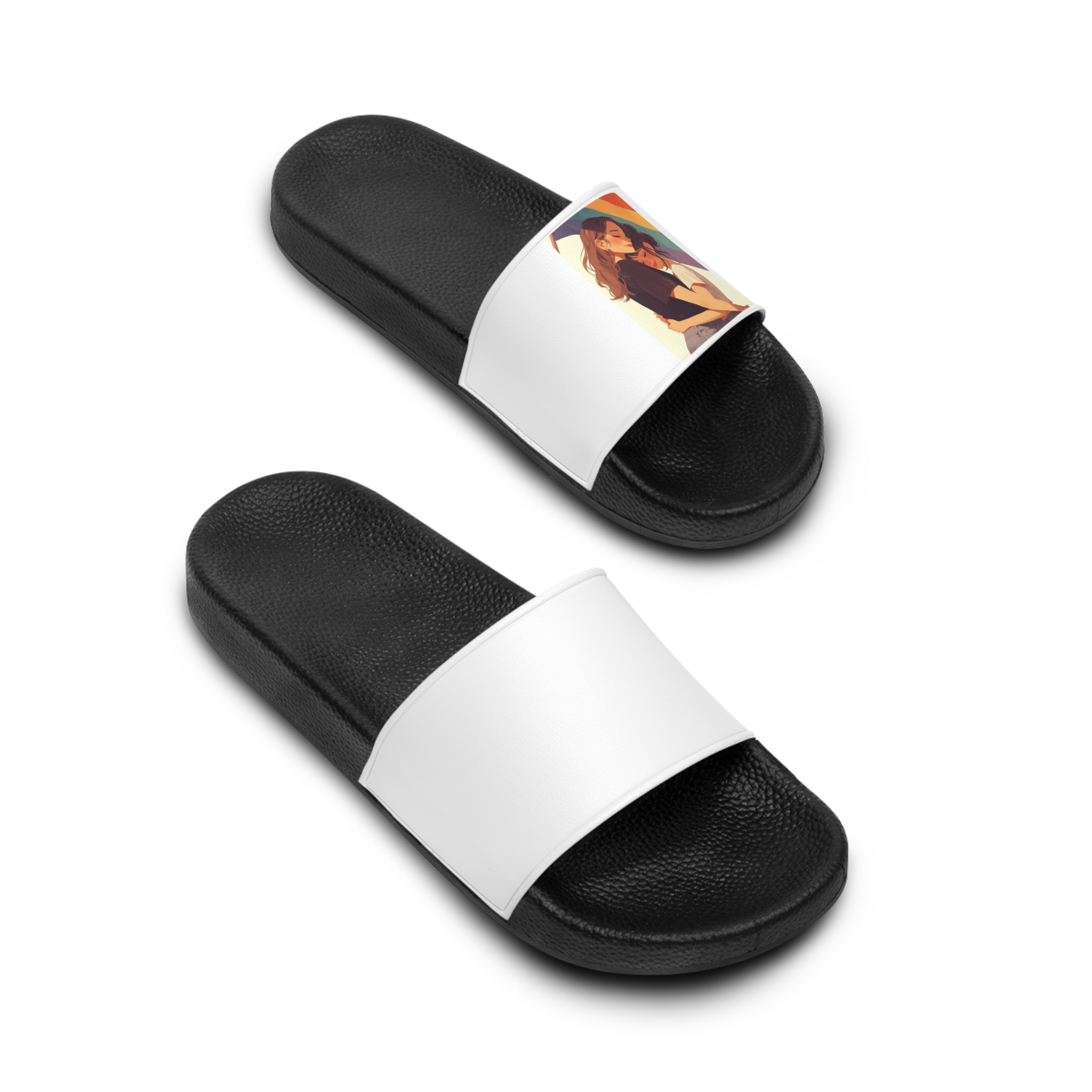 Lesbian Pride Design 58918A Mens Slide Sandals - Image 4