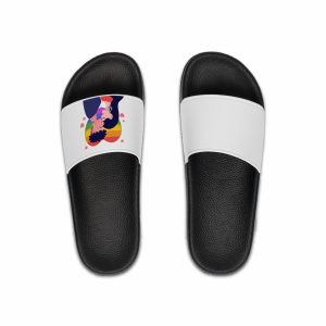 Flat Design Lesbian Couple Kiss Illustration Mens Slide Sandals