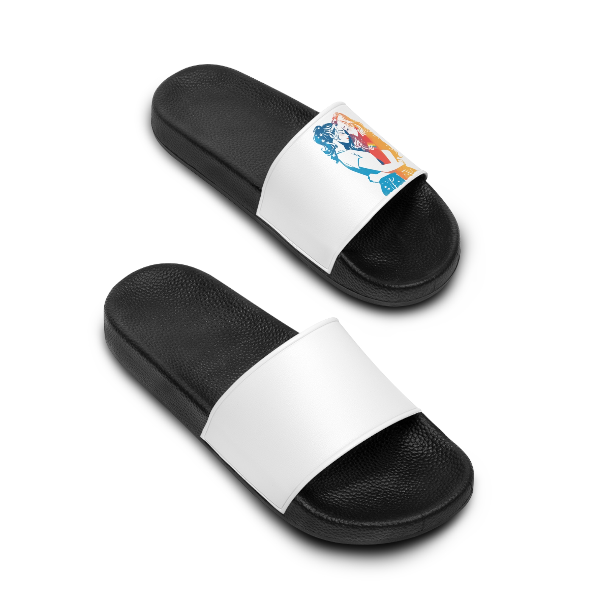 Lesbian Pride Parade Banner Mens Slide Sandals - Image 4