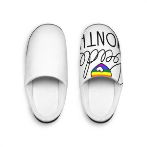 Vector Illustration Lgbt Pride Month Hand Written Calligraphy Transparent Background Mens Indoor Slippers