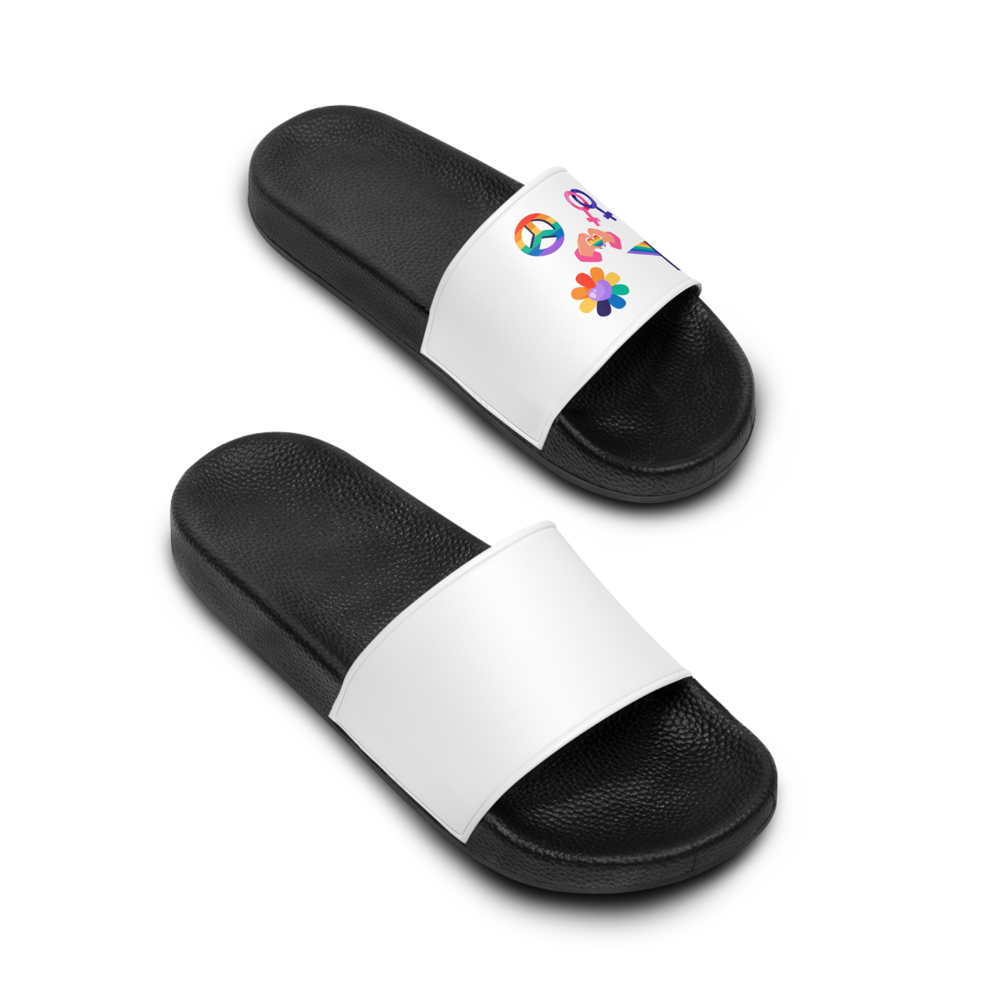 Flat Design Elements Collection Pride Month Celebration(1) Mens Slide Sandals - Image 4