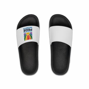 Celebrating Pride Month Colorful Graphic Design (1) Mens Slide Sandals